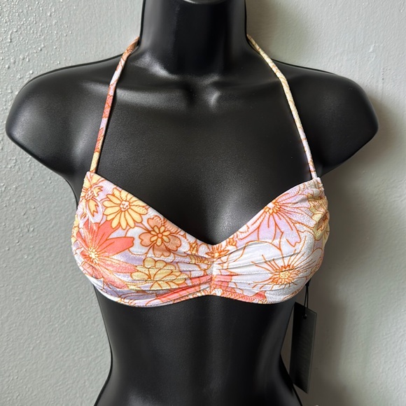 Beautiful velvet floral triangl bathing suit set. - Picture 2 of 14